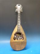 Mandolin in case, marked 