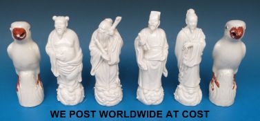 Four Chinese blanc de chine figures of i