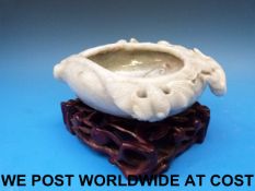 A Chinese jadeite brush washer in the sh