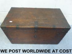 An 18thC / 19thC metal-bound elm seaman'