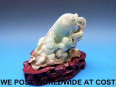 A Chinese jadeite carved model of a carp