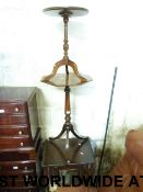 Two occasional tables and a nest of thre