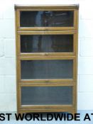 An oak Globe Wernicke style four-section