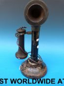 An early 20thC metal and Bakelite teleph