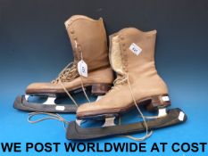A pair of vintage Bally ice skating boot