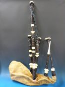 A good set of 19th/20thC turned rosewood