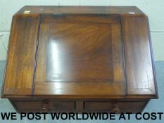 A 19thC mahogany clerk's desk or lectern