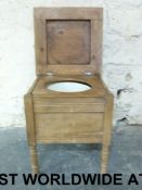 A child's pine commode width 39cm
