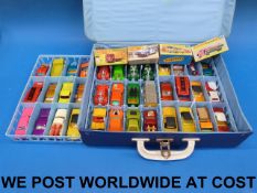 Matchbox carry case with two complete tr