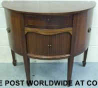 A Georgian style D shaped sideboard or d