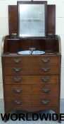 A Georgian wash stand with lift-up top a
