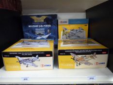 Four Corgi diecast model aircraft - 4840