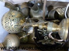 A quantity of mainly Eastern brassware i