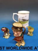 Three small Beswick birds, a small Royal
