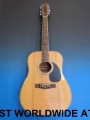 A Hohner 12-string acoustic guitar