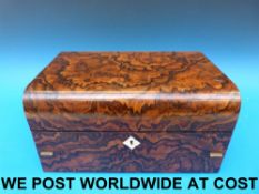 A 19thC writing slope, possibly burr wal