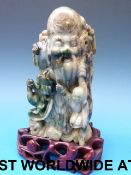 A Chinese jadeite carved model of Shao L