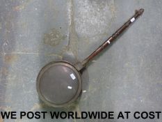 A 19thC copper warming pan