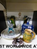 A Wedgwood cheese dome together with oth