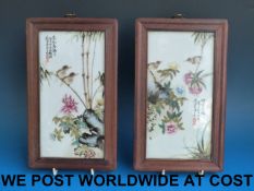 Two 20thC Chinese porcelain plaques deco