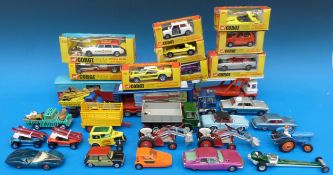 Thirty Corgi diecast model vehicles (nin