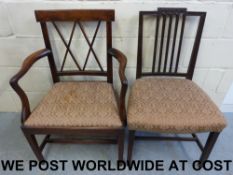 Two various Georgian dining chairs