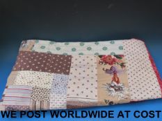 A c1900 patchwork quilt together with a