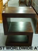 A modern Z shaped coffee table or occasi