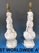 A pair of electric lamps