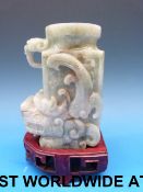 A Chinese jadeite archaistic vase in the