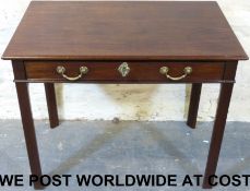 A Georgian mahogany sidetable with fitte