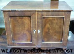 A 19thC table top mahogany specimen or c