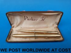 Parker 51 fountain pen and propelling pe