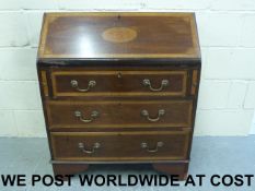 A late 19thC / early 20thC inlaid mahoga