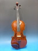 A full sized 4/4 Albert Deblaye Violin,