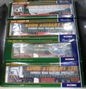 Four Corgi Eddie Stobart diecast model l