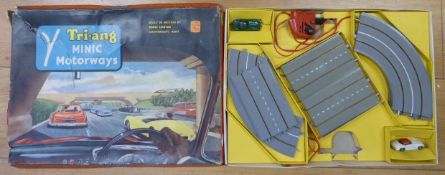 Two Minic Motorway sets with cars; a Pol