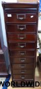 An early 20thC set of office or filing d