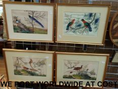 Four Chinese watercolours on rice paper
