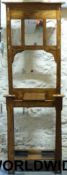 An Art Nouveau oak hallstand (width 62cm