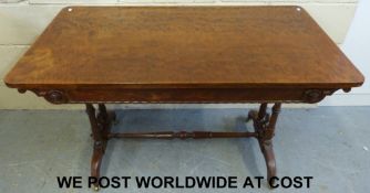 A Victorian mahogany and satinwood sofa