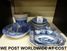 Collection of Spode blue and white ceram