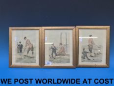 A set of six Golf Rule prints together w