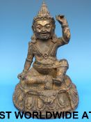 A Tibetan lacquered bronze figure of Vir