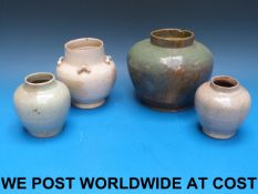 Two Song Qingbai jars together with a Qi