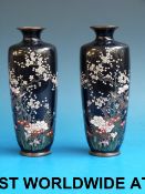 A pair of Meiji period Japanese cloisonn