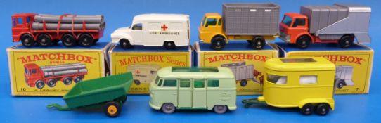 Seven Matchbox diecast model vehicles (f