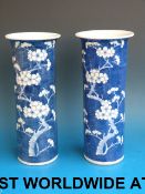 A pair of 19thC Chinese blue and white c