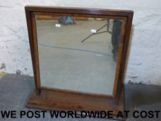 A 19thC mahogany swing frame mirror heig