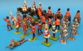 A collection of Britains and other lead